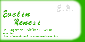 evelin menesi business card